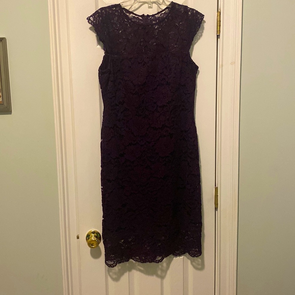 Ralph Lauren dark purple lace overlay dress